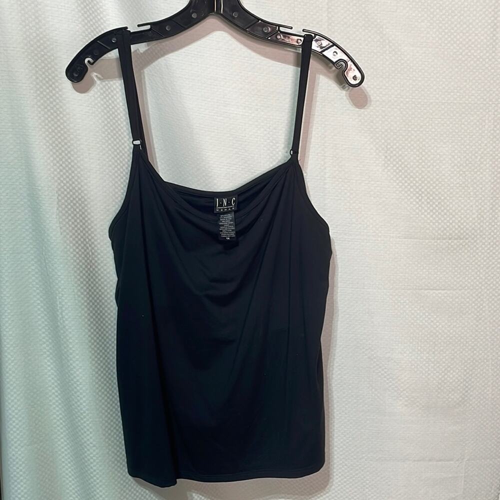 Inc black cami 1x shelf bra adjustable spaghetti strap like new worn once